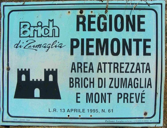 Parco brich zumaglia cartello