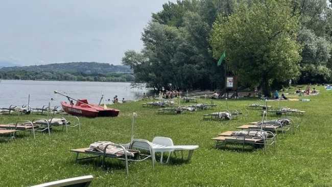 Dormelletto, divieto di tuffi alla spiaggia Pirolino. Il fondale basso è pericoloso